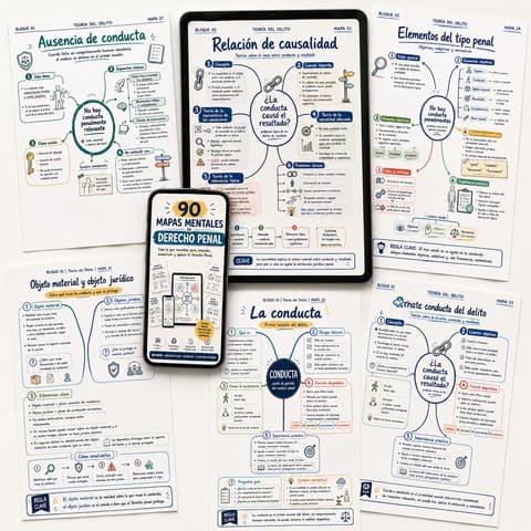 90 Mapas Mentales Visuales de Derecho Penal